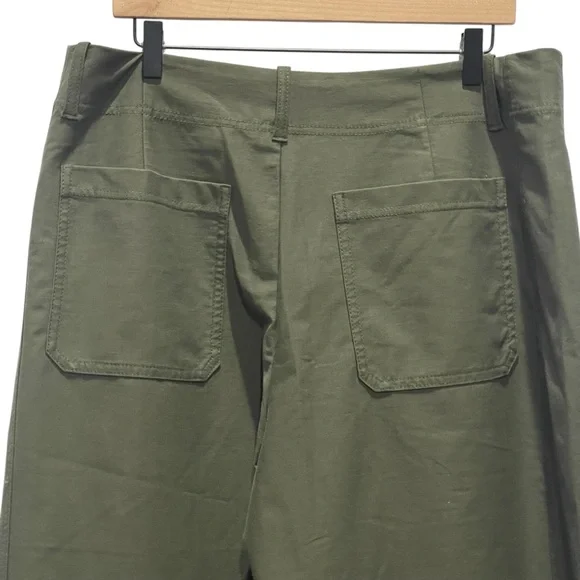 Athleta Skyline High Rise Barrel Leg Pant Aspen Olive Size 16 - Picture 8 of 11